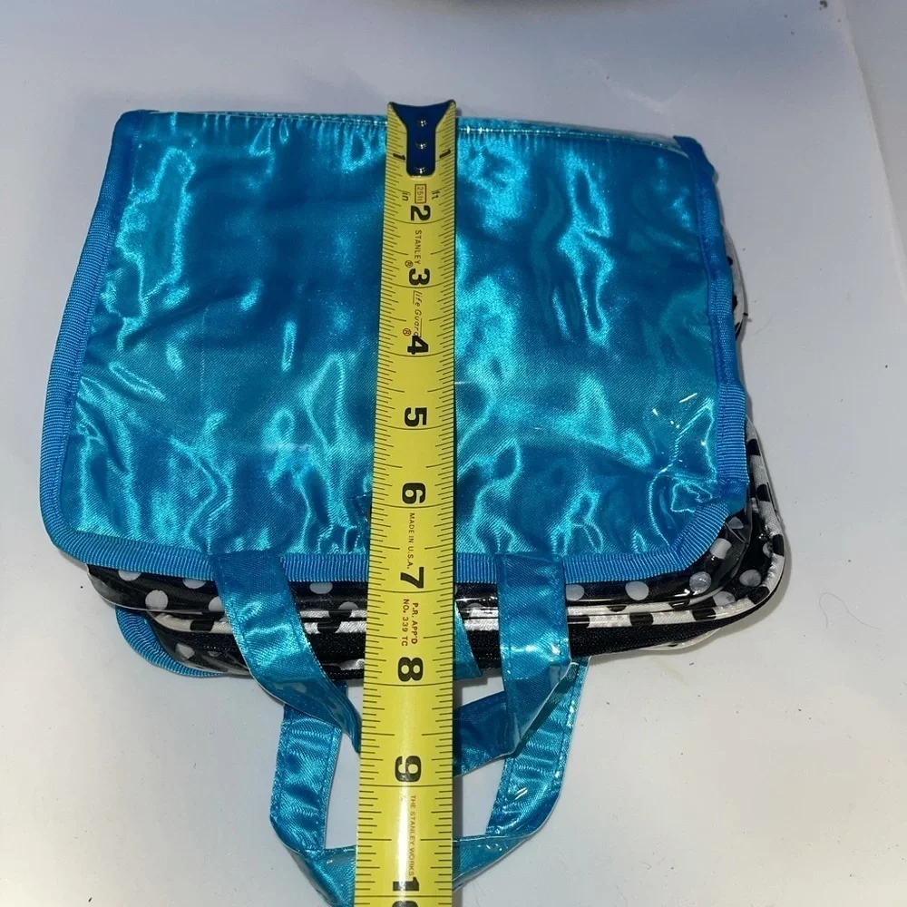 Dolly Mama Blue Satin & Sequin Makeup/Jewelry Case